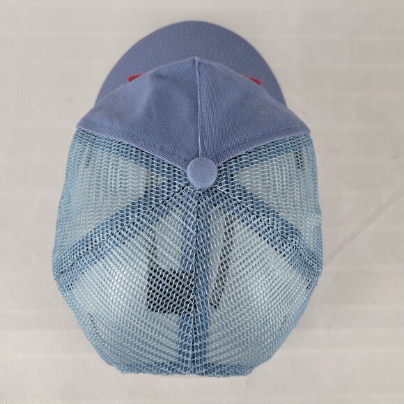 Whiskey Riff Retro Patch Snapback Trucker Rope Hat Blue Red White - Picture 6 of 10